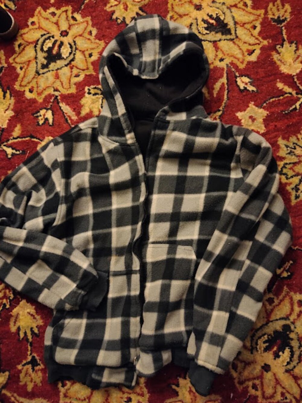 Maxxsel Men's Reversible Poly Fleece Zipper Hoodie Size XL